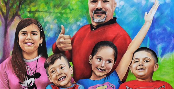 outdoor family portrait - superhero inspired